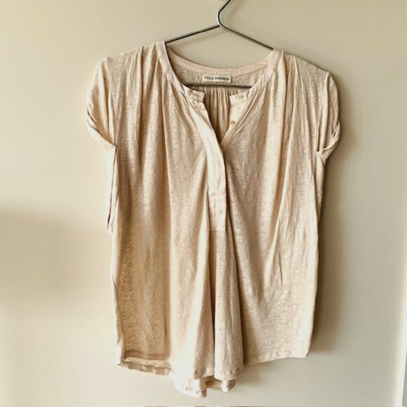 Ulla Johnson Champagne Linen Top - Picture 1 of 5